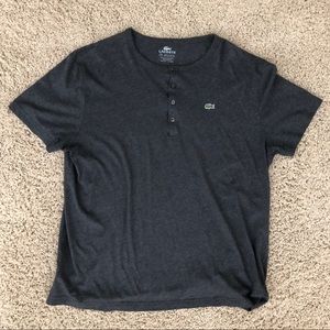 LACOSTE Pima Cotton Henley Shirt Size 7 💥